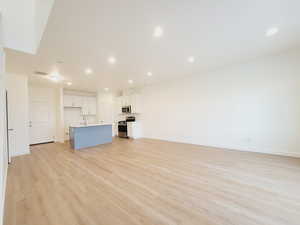 Family room open to dining space and kitchen