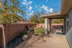 View of yard with a patio