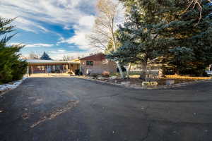 Single story home with a carport