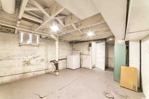 Basement with washer / dryer