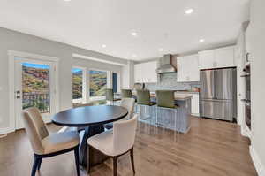 Dining room featuring light hardwood / wood-style floors