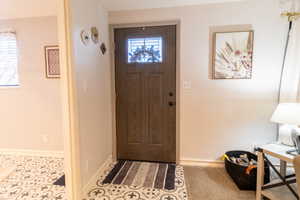 Entryway with plenty of natural light