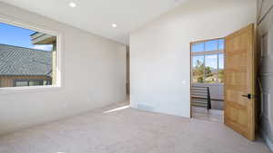 View of carpeted empty room