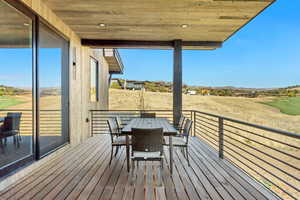 View of wooden terrace