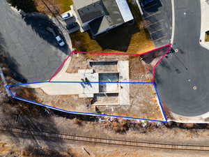 Twin Home Property. This Property is marked in Blue.