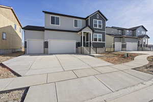 View of front of house featuring a garage