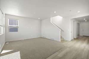 Unfurnished room featuring light hardwood / wood-style flooring