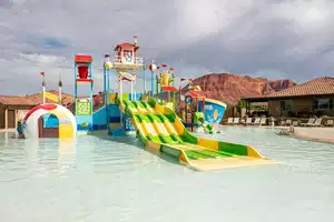 View of playground featuring a mountain view