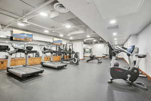 View of workout area