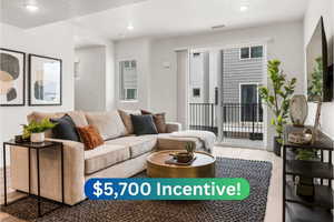 Living room featuring light hardwood / wood-style floors