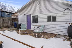 View of snow covered property