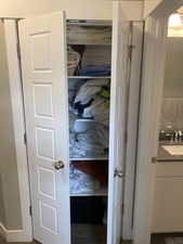 Closet featuring sink