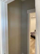 Interior space featuring light hardwood / wood-style floors