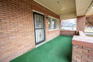 View of  covered porch