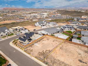 Aerial view with a mountain view