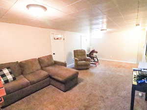 View of carpeted living room