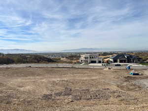 Bird's eye view featuring a mountain view