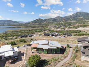 Mountain view with a nearby body of water