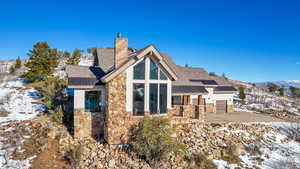 View of snow covered house