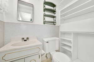 1/2 bathroom adjacent to 3rd bedroom