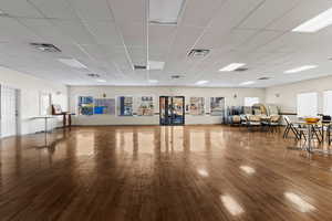 Interior space featuring hardwood / wood-style flooring