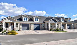 View of front facade with a garage