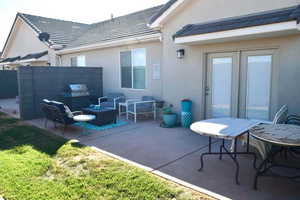 View of patio / terrace with outdoor lounge area and grilling area