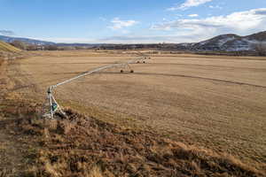 Bird's eye view featuring a mountain view and a rural view