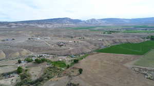 Aerial view featuring a mountain view