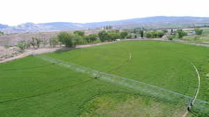 Bird's eye view with a mountain view and a rural view