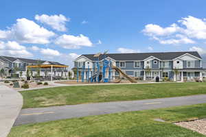 Exterior space featuring a gazebo and a yard