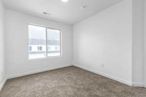 View of carpeted spare room