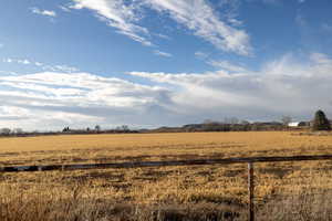 View of yard with a rural view