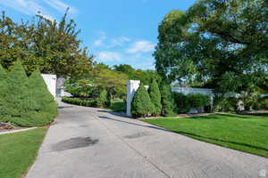 Exterior space featuring a front yard