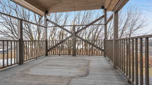 View of wooden terrace