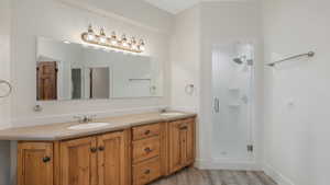 Master Bathroom - vanity, and an enclosed shower