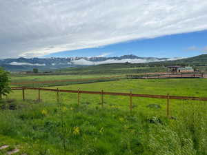 Mountain view with a rural view