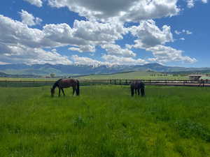 Mountain view with a rural view