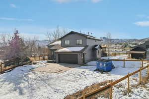 View of front of property featuring a mountain view