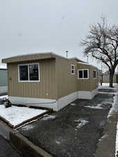 View of snow covered exterior