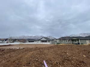 Exterior space with a mountain view