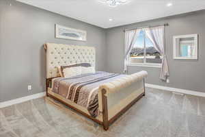 View of carpeted bedroom