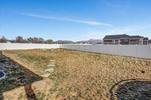 View of yard featuring a mountain view