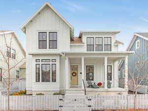 Modern farmhouse with a porch