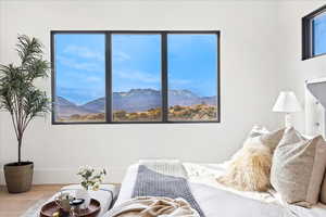 2nd Primary bedroom with multiple windows, a mountain view