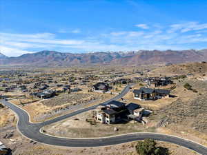 Bird's eye view featuring a mountain view