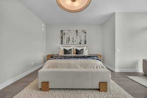 Bedroom featuring hardwood / wood-style flooring