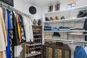 View of spacious Master closet