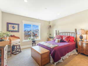 View of carpeted bedroom