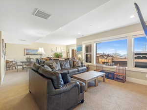 View of carpeted living room